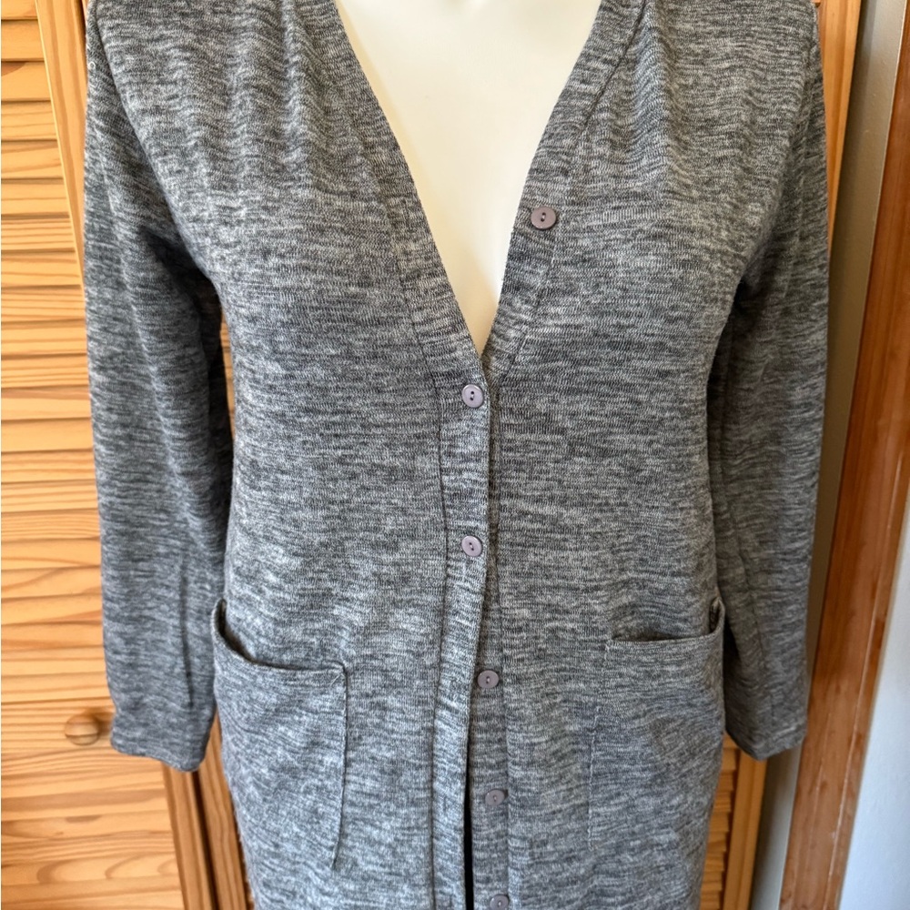 Women's Gray Cardigan Sweater